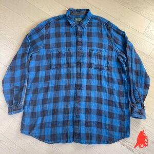 Ralph Lauren RL Polo Country Blue Black plaid shirt jacket shacket Men’s 2XLT